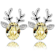 Wholesale fashion deer shape earrings made with Austrian crystal
